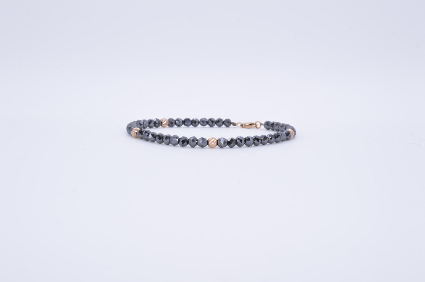 Black diamond bracelet rose gold
