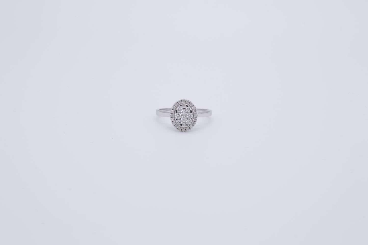 oval cluster diamond ring