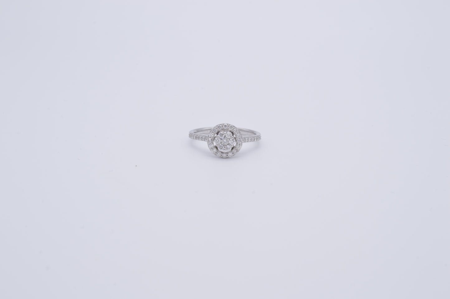round cluster diamond ring