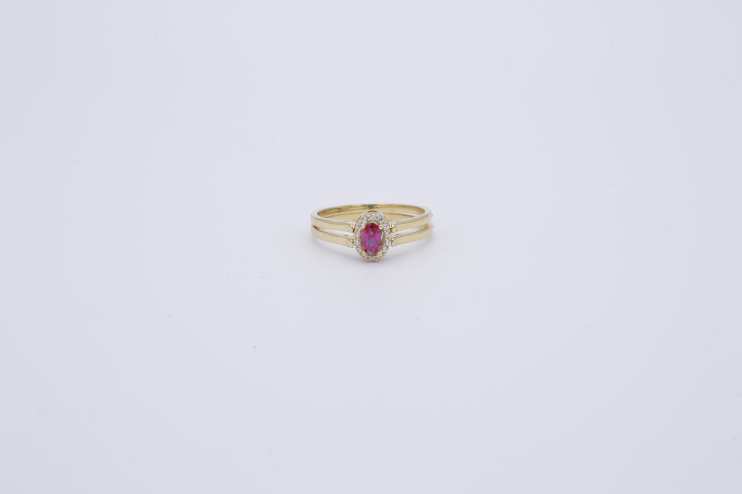reversible ruby, emerald 18ct yellow gold ring